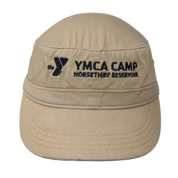 YMCA Camp Horsethief Reservoir Strapback Army Hat Brown One Size District - Picture 1 of 11
